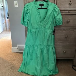 Green Ruffled dress by Donna Morgan SZ 14